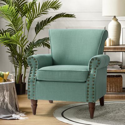 Mooresville Upholstered Armchair with Solid Wood Legs