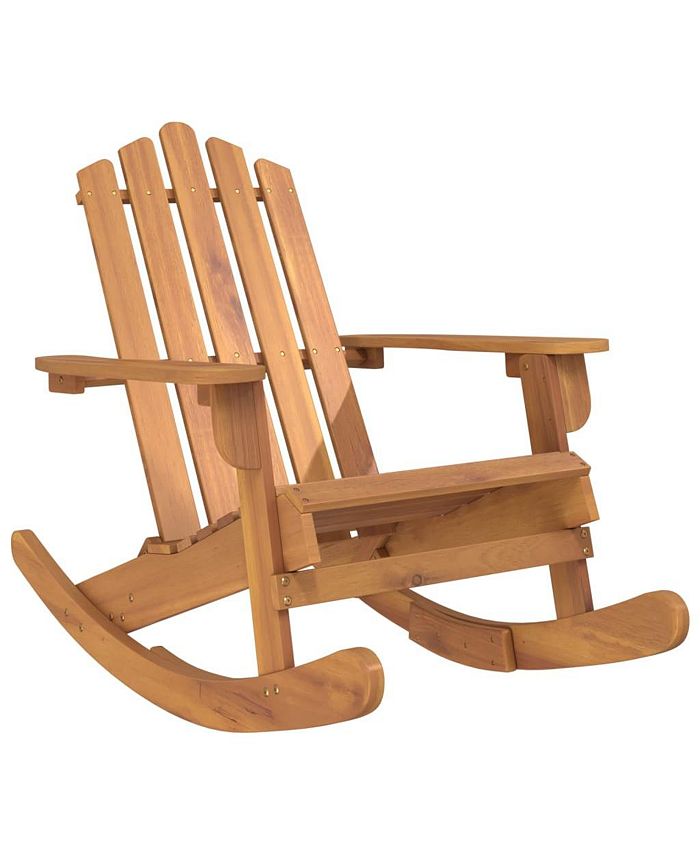 vidaXL Adirondack Rocking Chair Solid Wood Acacia Macy's