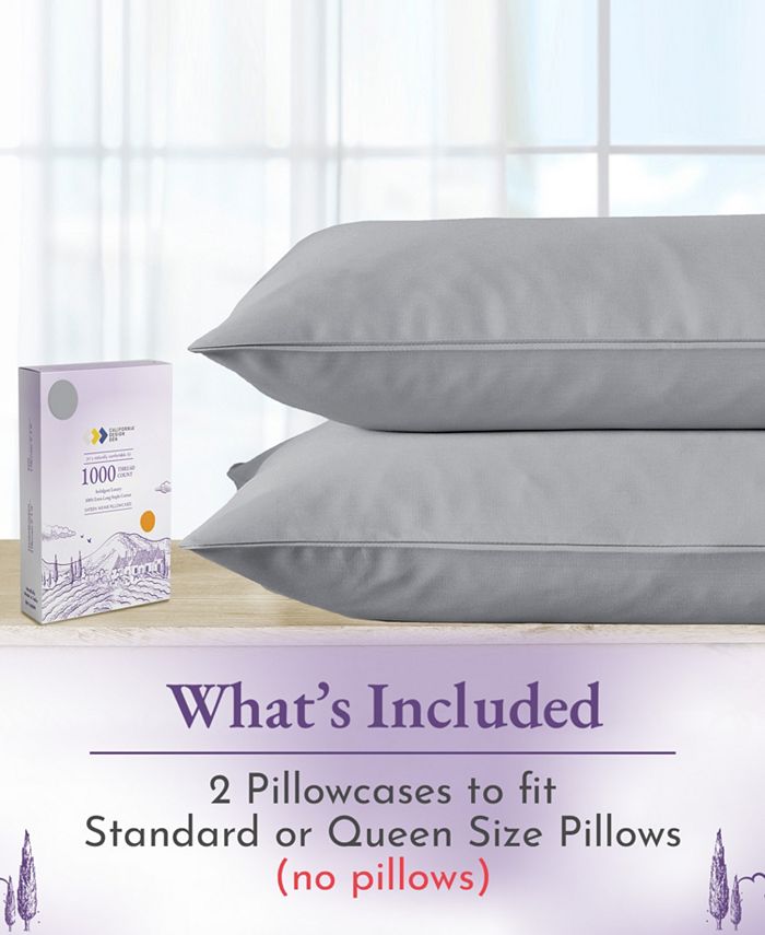 California Design Den Luxury 1000 Thread Count 100 Cotton King Pillow