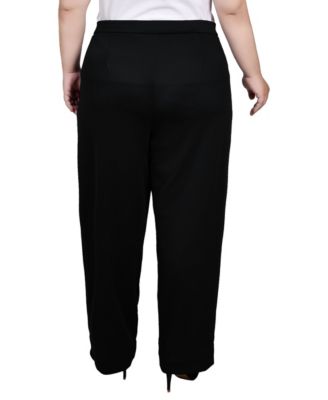 Plus Size Belted Scuba Pants