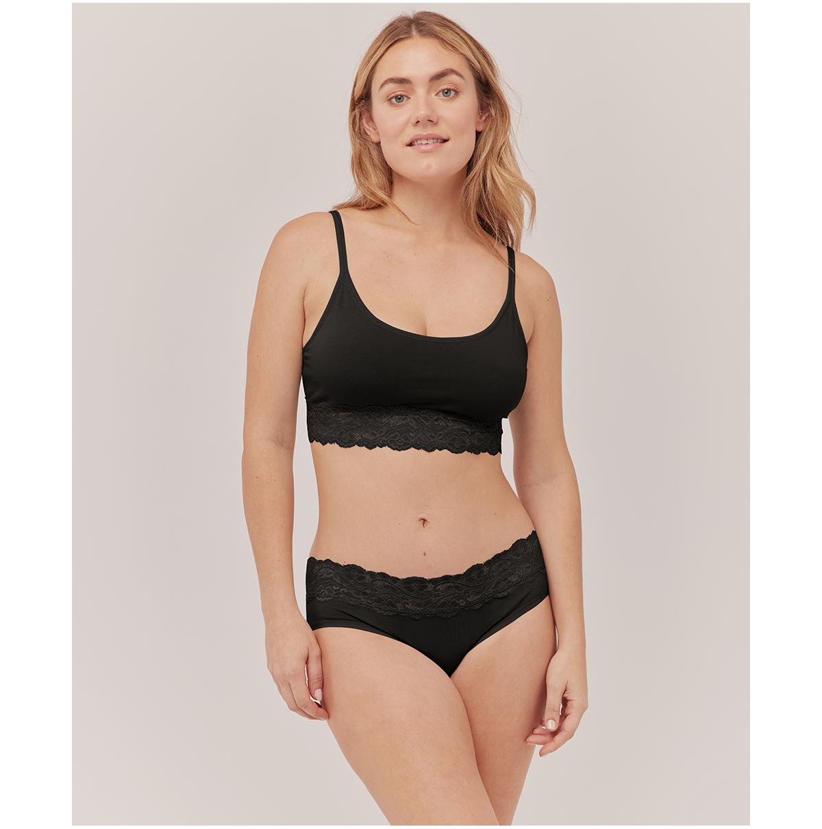 Pact Plus Size Cotton Lace Smooth Cup Bralette