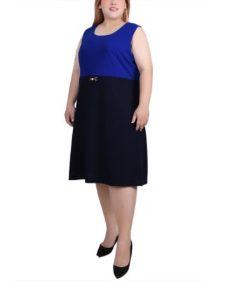 Plus Size 3/4 Sleeve Dress, 2 Piece Set