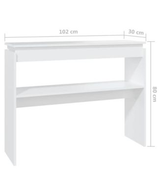 Console Table White 40.2"x11.8"x31.5" Engineered Wood