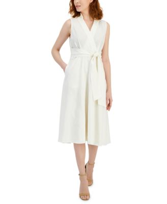 Tahari fashion white dress