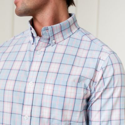 Men's Organic Long Sleeve Stretch Poplin Button Down Shirt