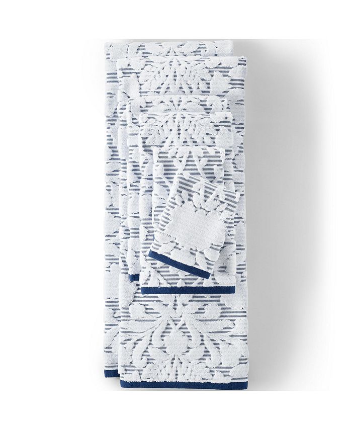 Lands' End Cotton Sculpted 6Piece Bath Towel Set Macy's
