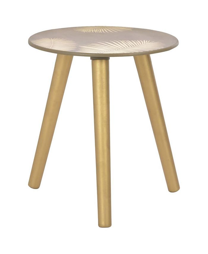 vidaXL Nesting Side Tables 2 pcs Gold 15.7"x17.7"/11.8"x15.7" MDF Macy's