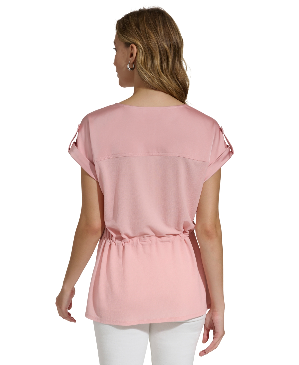 Calvin Klein Women's Short-Sleeve Drawstring Top