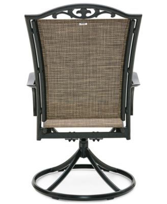 Wythburn Mix and Match Filigree Sling Outdoor Swivel Chair, Created for Macy's