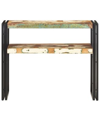 Console Table Multicolor Solid reclaimed wood Medium Storage