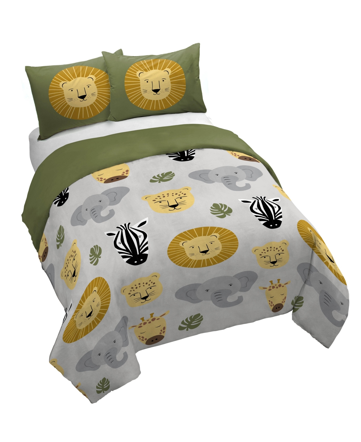 Saturday Park Safari Friends 100% Organic Cotton Duvet Cover & Sham Set