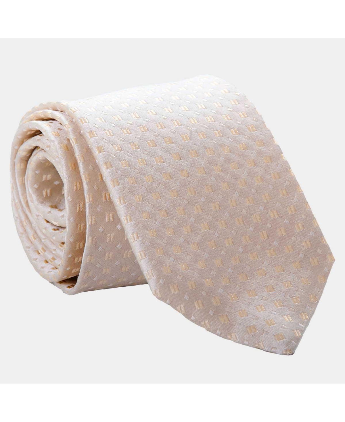Barbera - Extra Long Silk Jacquard Tie for Men - Champagne