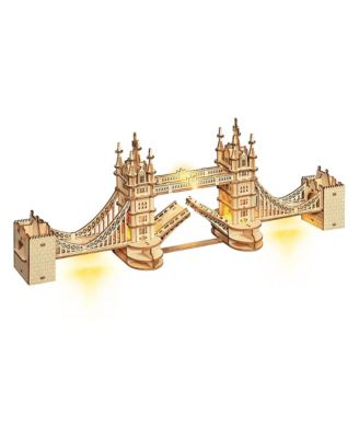 DIY 3D Wooden Puzzle with LED Lights - Tower Bridge - 113pcs