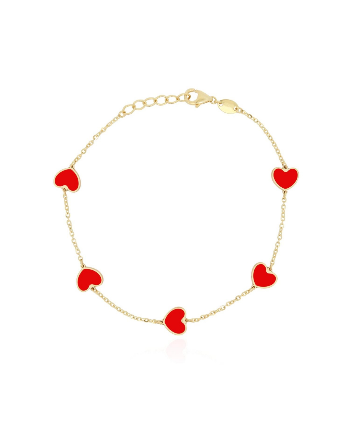 THE LOVERY CORAL HEART STATION BRACELET