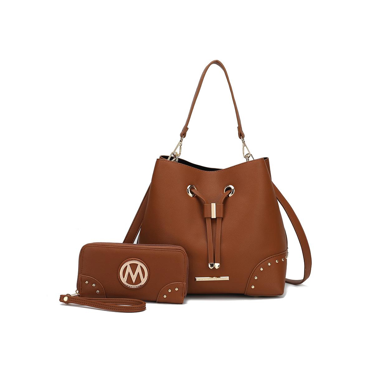 Mkf Collection Callie Solid Bucket Bag with matching Wallet by Mia K