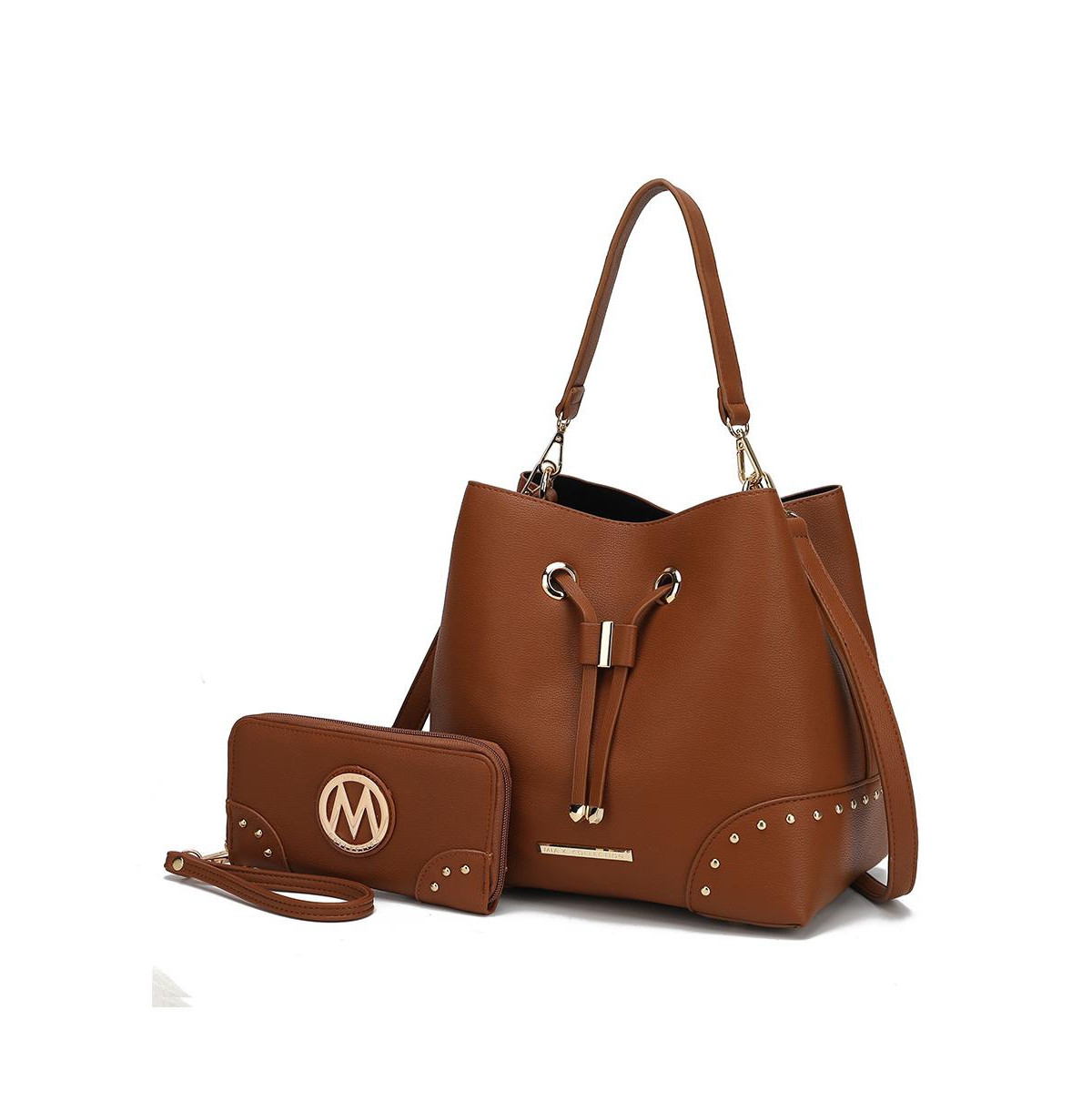 Mkf Collection Callie Solid Bucket Bag with matching Wallet by Mia K