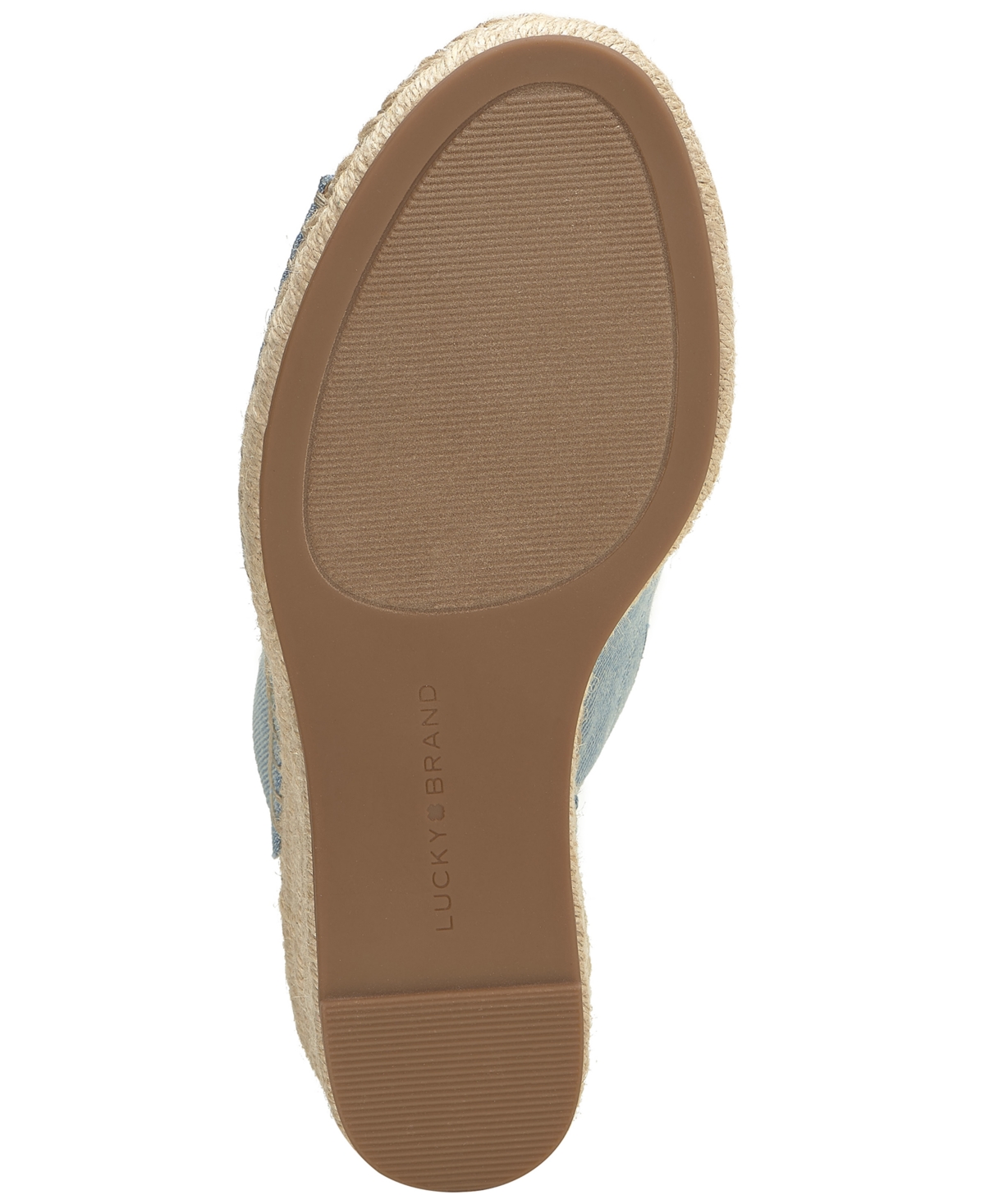 Lucky Brand Cabriah Espadrille Platform Wedge Slide Sandal In Sandstorm Leather