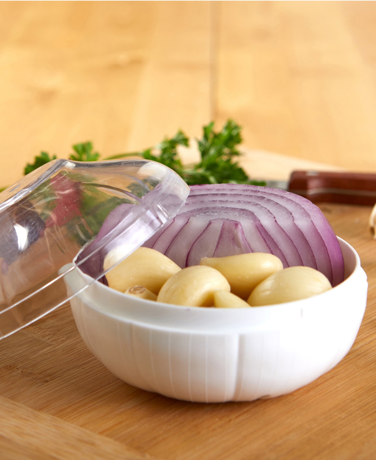 Shop Imusa Durable Plastic 4" Onion And Garlic Saver In White