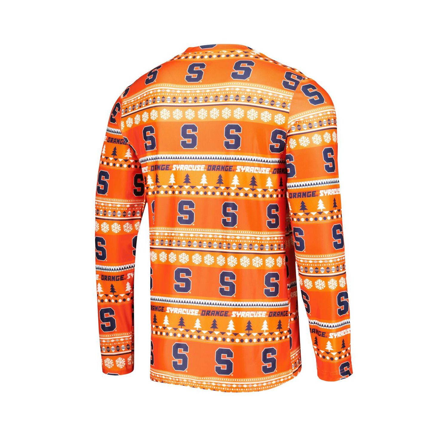 Men's Orange Syracuse Orange Swivel Long Sleeve T-shirt and Pants Sleep Set