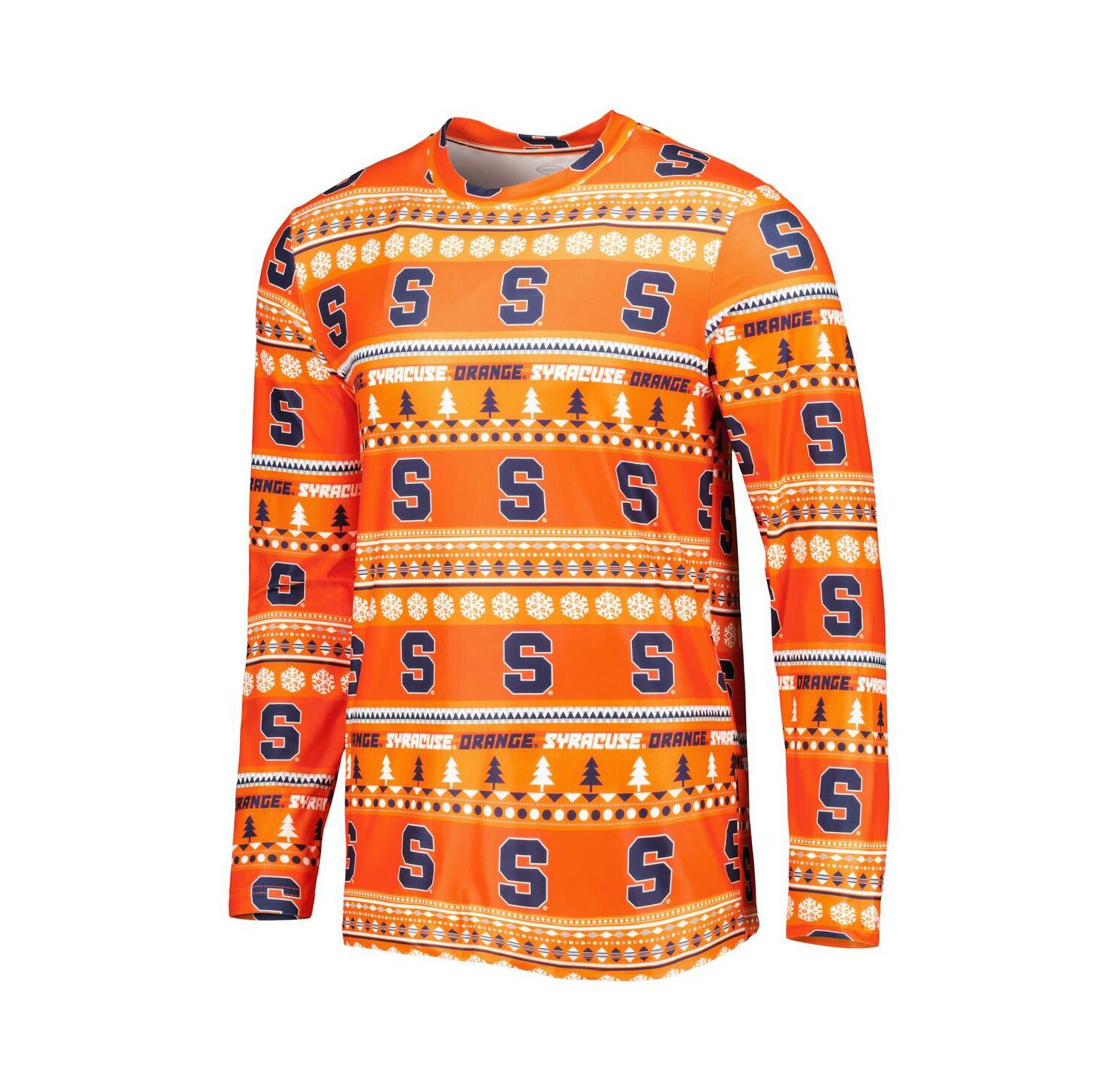 Men's Orange Syracuse Orange Swivel Long Sleeve T-shirt and Pants Sleep Set