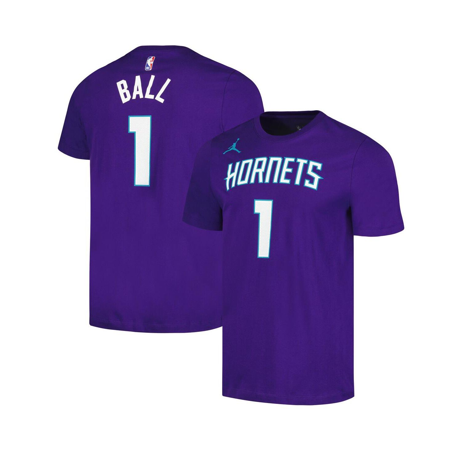 Men's LaMelo Ball Purple Charlotte Hornets 2022/23 Statement Edition Name and Number T-shirt
