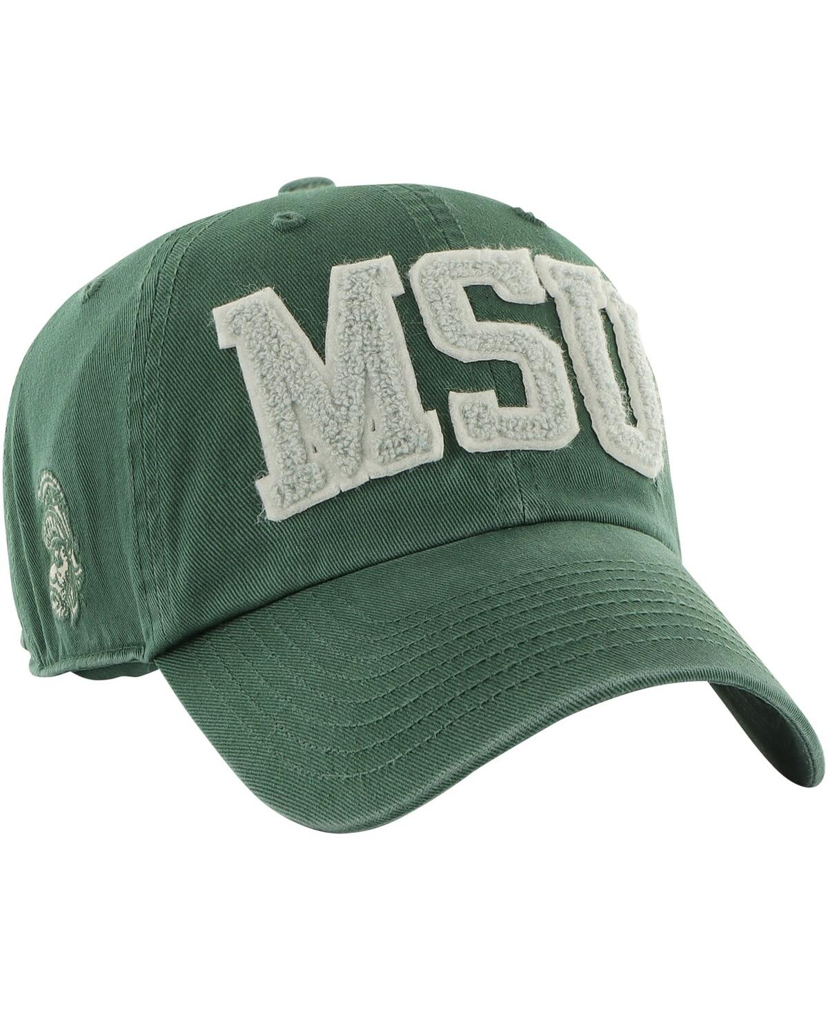 47 Brand Men's ' Green Michigan State Spartans Hand Off Clean Up Adjustable Hat