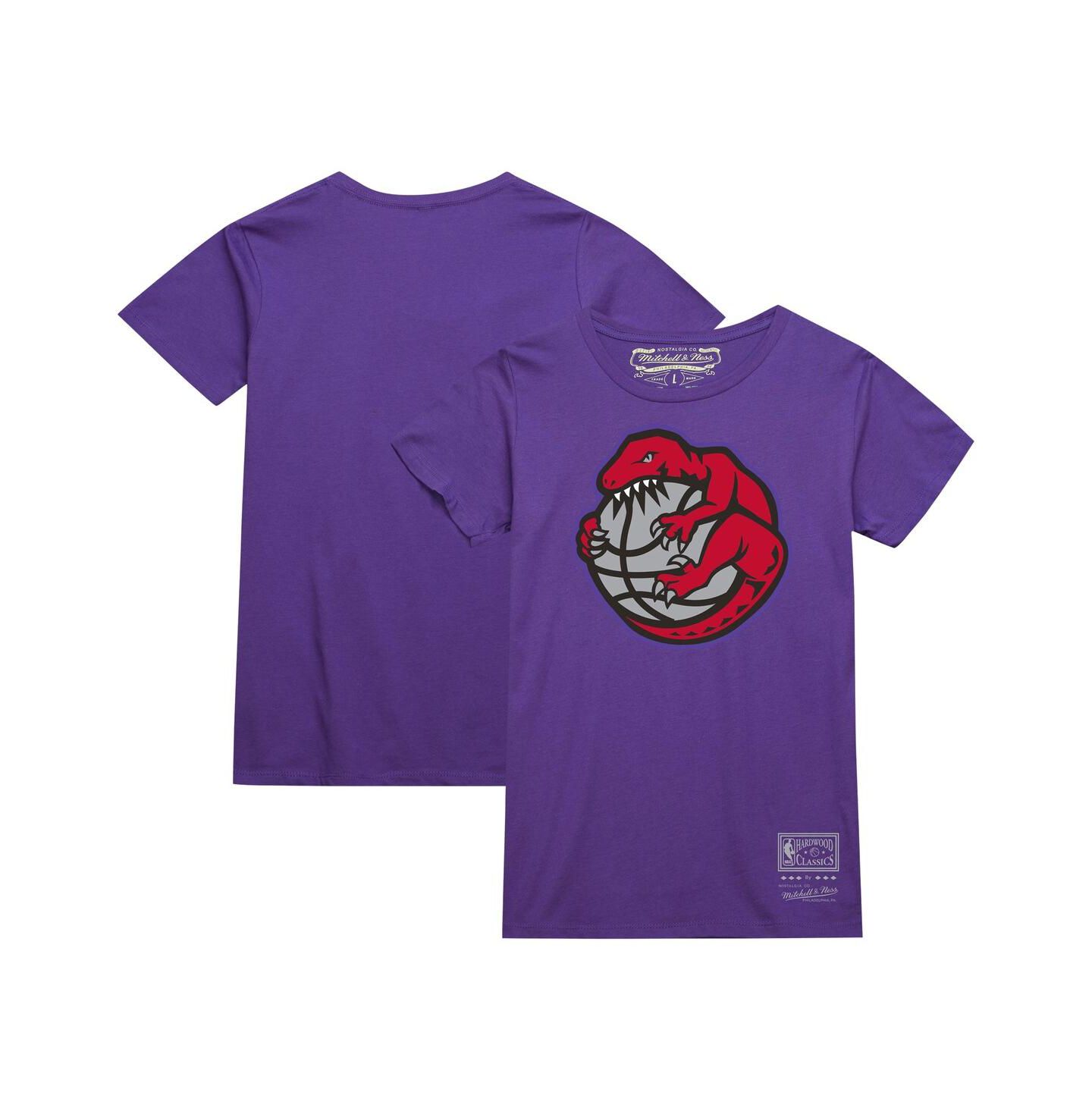 Футболка Mitchell & Ness Purple Toronto Raptors Hardwood Classics MVP Throwback Logo — фото 1