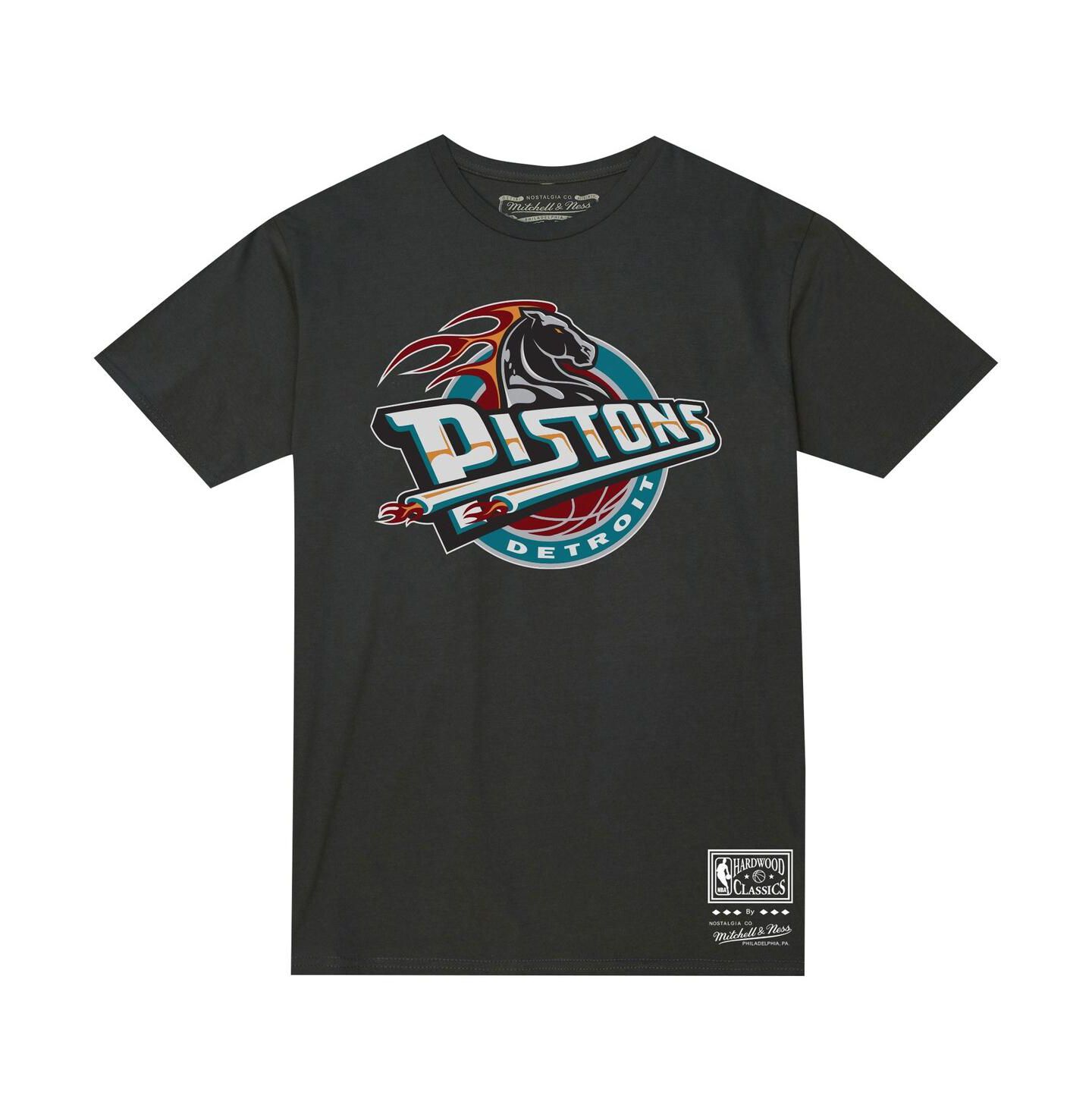 Футболка Mitchell & Ness Black Detroit Pistons Hardwood Classics MVP Throwback Logo — фото 3