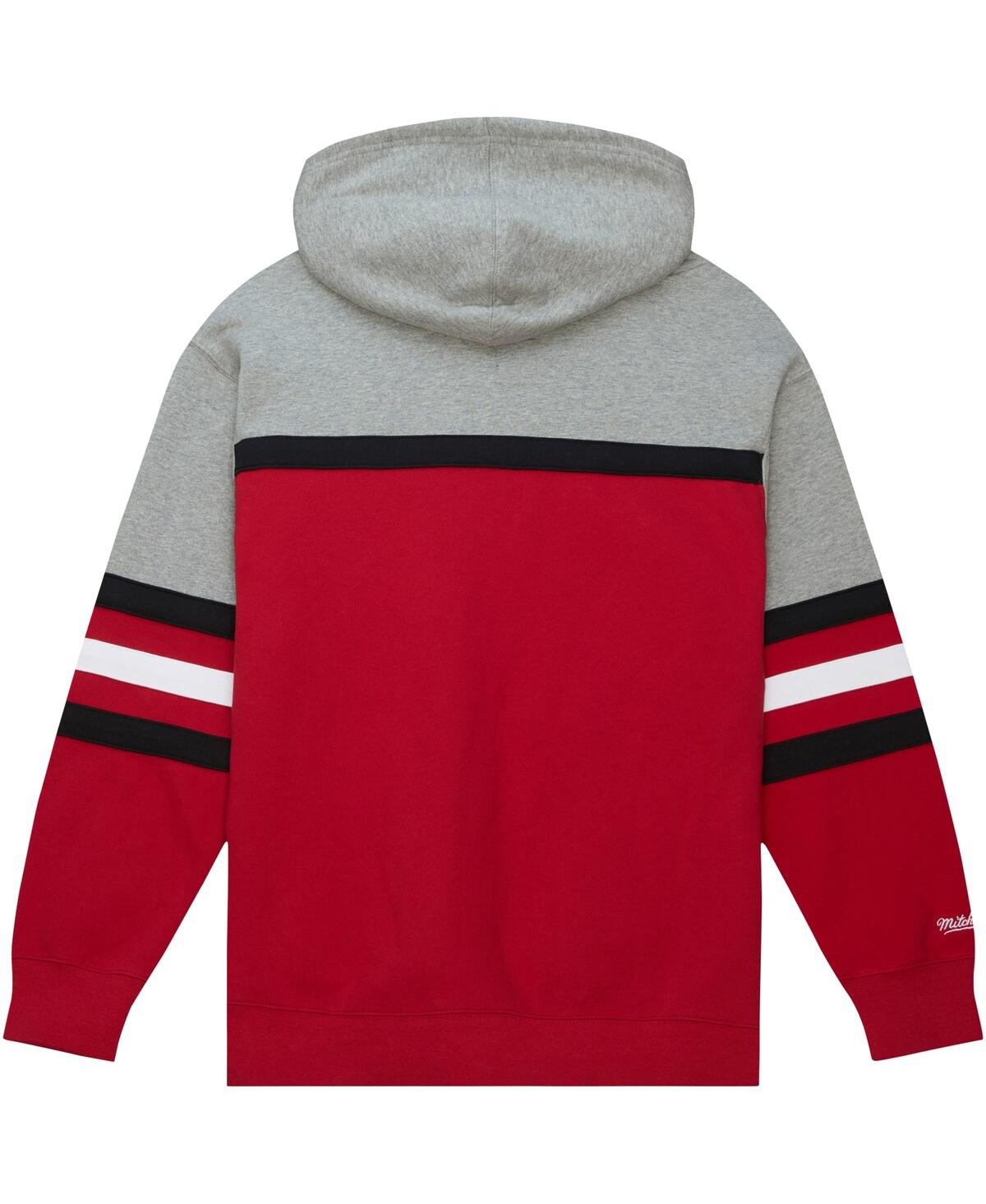 Men's Mitchell & Ness Gray Detroit Red Wings Head Coach Pullover Hoodie - Gray