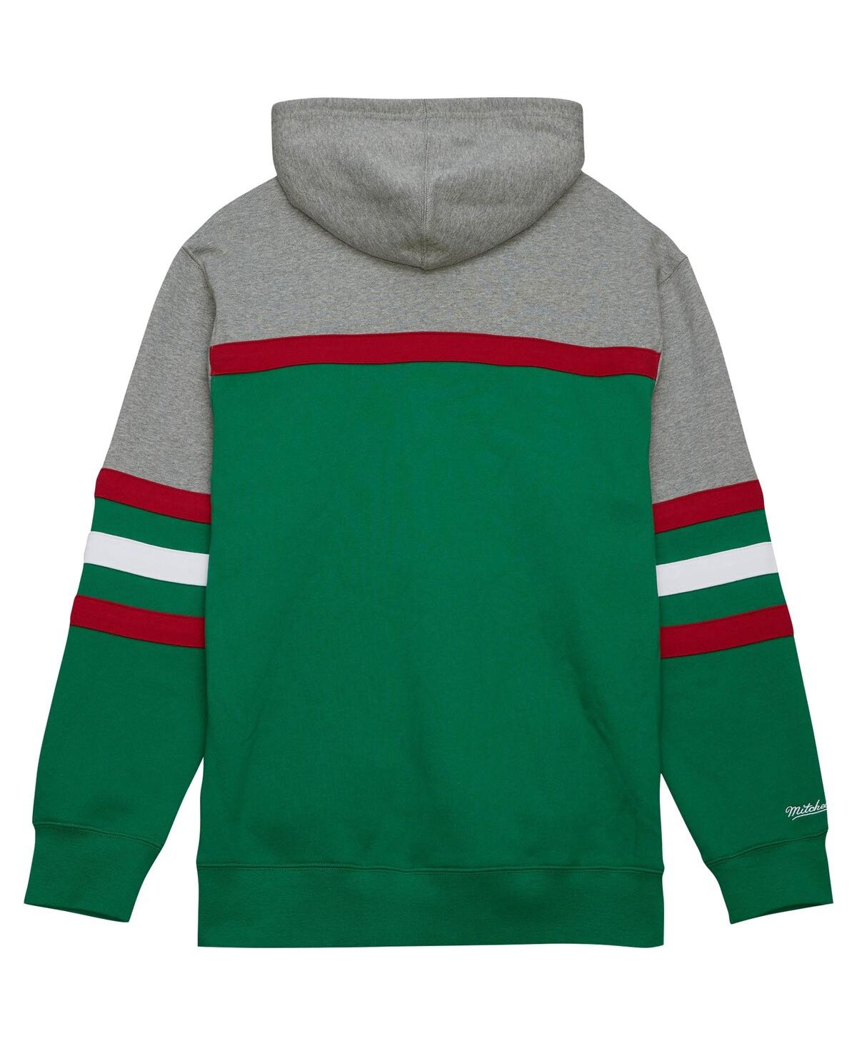 Men's Mitchell & Ness Gray Minnesota Wild Head Coach Pullover Hoodie - Gray