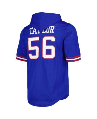 Men's Lawrence Taylor Royal New York Giants Retired Player Name and Number Mesh Hoodie T-shirt