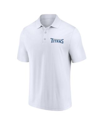 Men's White, Navy Tennessee Titans Lockup Two-Pack Polo Shirt Set