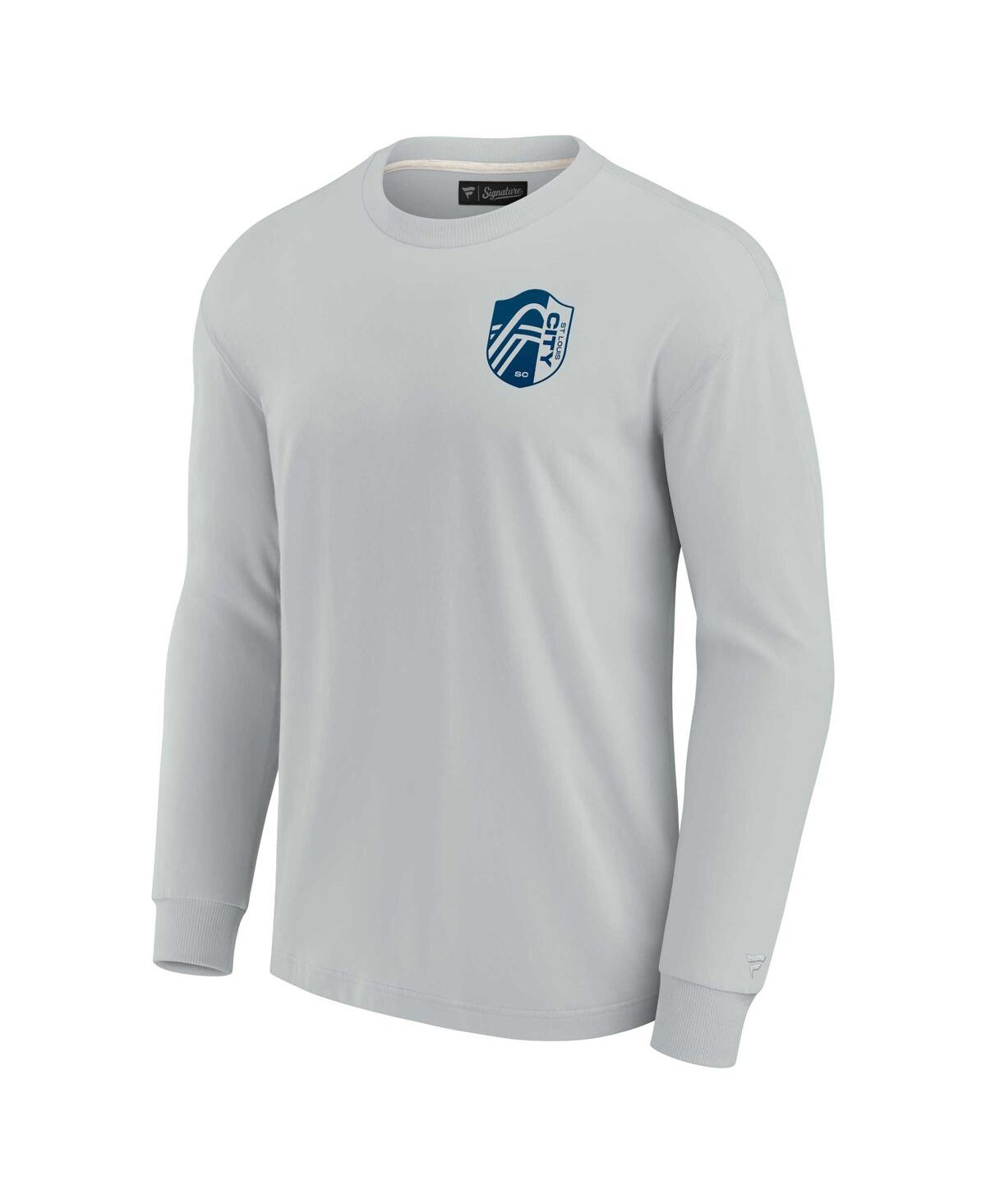 Men's and Women's Fanatics SignatureSt. Louis City Sc Super Soft Long Sleeve T-shirt - Gray
