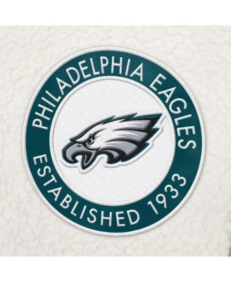 Men's Cream Philadelphia Eagles Jordan Sherpa Quarter-Zip Sweatshirt