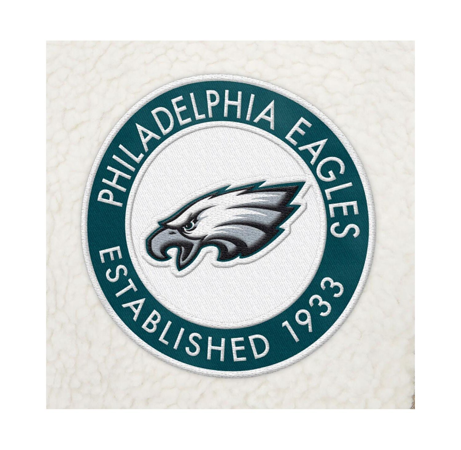 Men's Cream Philadelphia Eagles Jordan Sherpa Quarter-Zip Sweatshirt