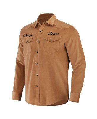 Men's NFL x Darius Rucker Collection by Tan Chicago Bears Western Full-Snap Shirt