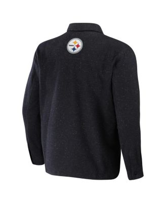 Men's NFL x Darius Rucker Collection by Charcoal Pittsburgh Steelers Shacket Full-Snap Jacket