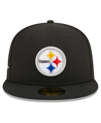 Men's Black Pittsburgh Steelers Main Patch 59FIFTY Fitted Hat