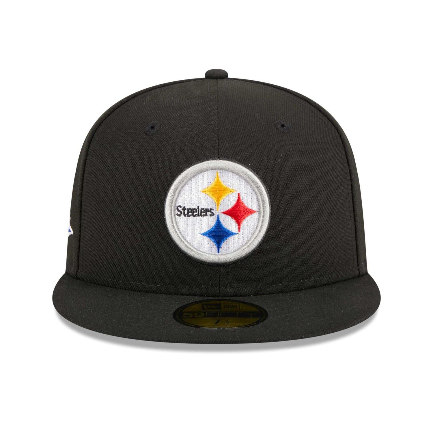 Men's Black Pittsburgh Steelers Main Patch 59FIFTY Fitted Hat