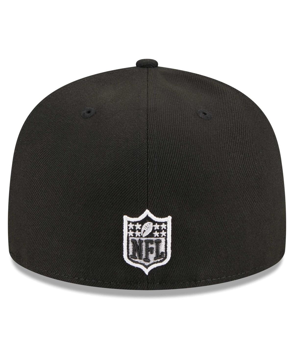 Men's New Era Black Philadelphia Eagles Main Patch 59FIFTY Fitted Hat