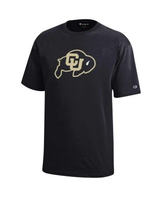 Big Boys Black Colorado Buffaloes Primary Logo Jersey T-shirt