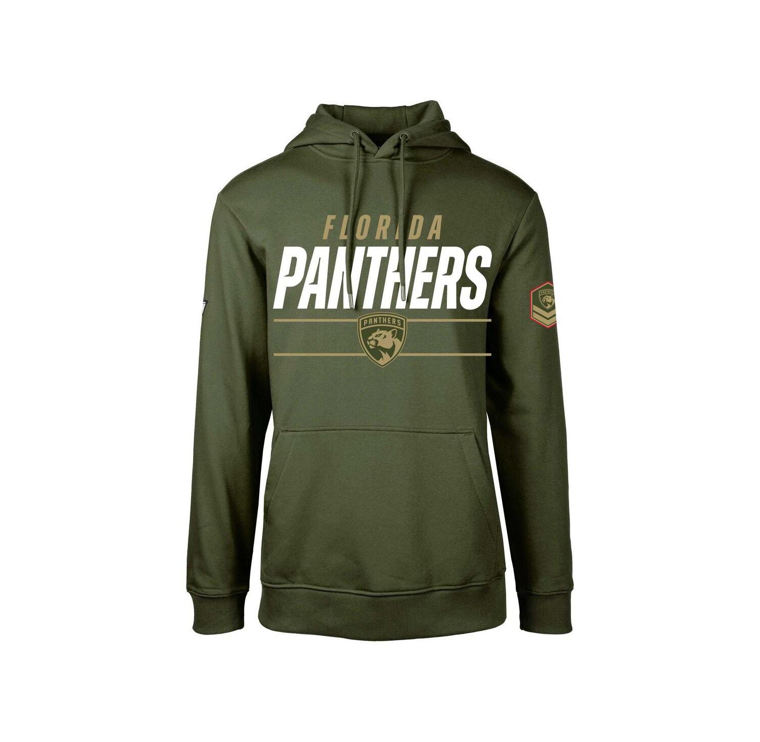 Men's Olive Florida Panthers Podium Fleece Pullover Hoodie