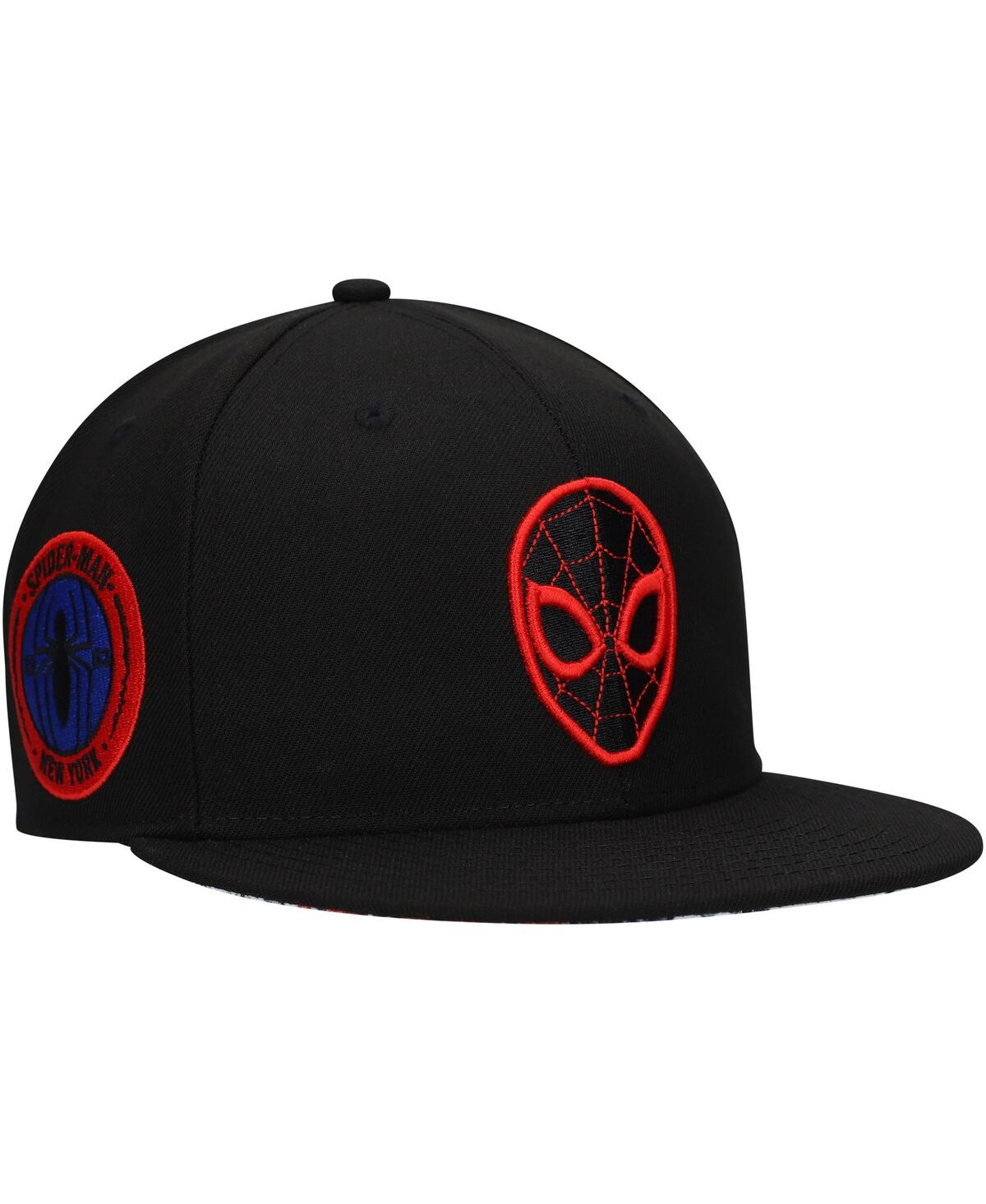 Men's Black Spider-Man Elements Snapback Hat - Black