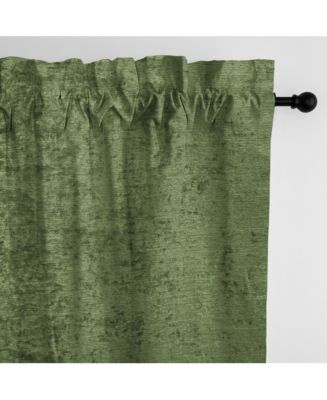 Juno Velvet Caper Pole Top Drapery Panel - Pair 50