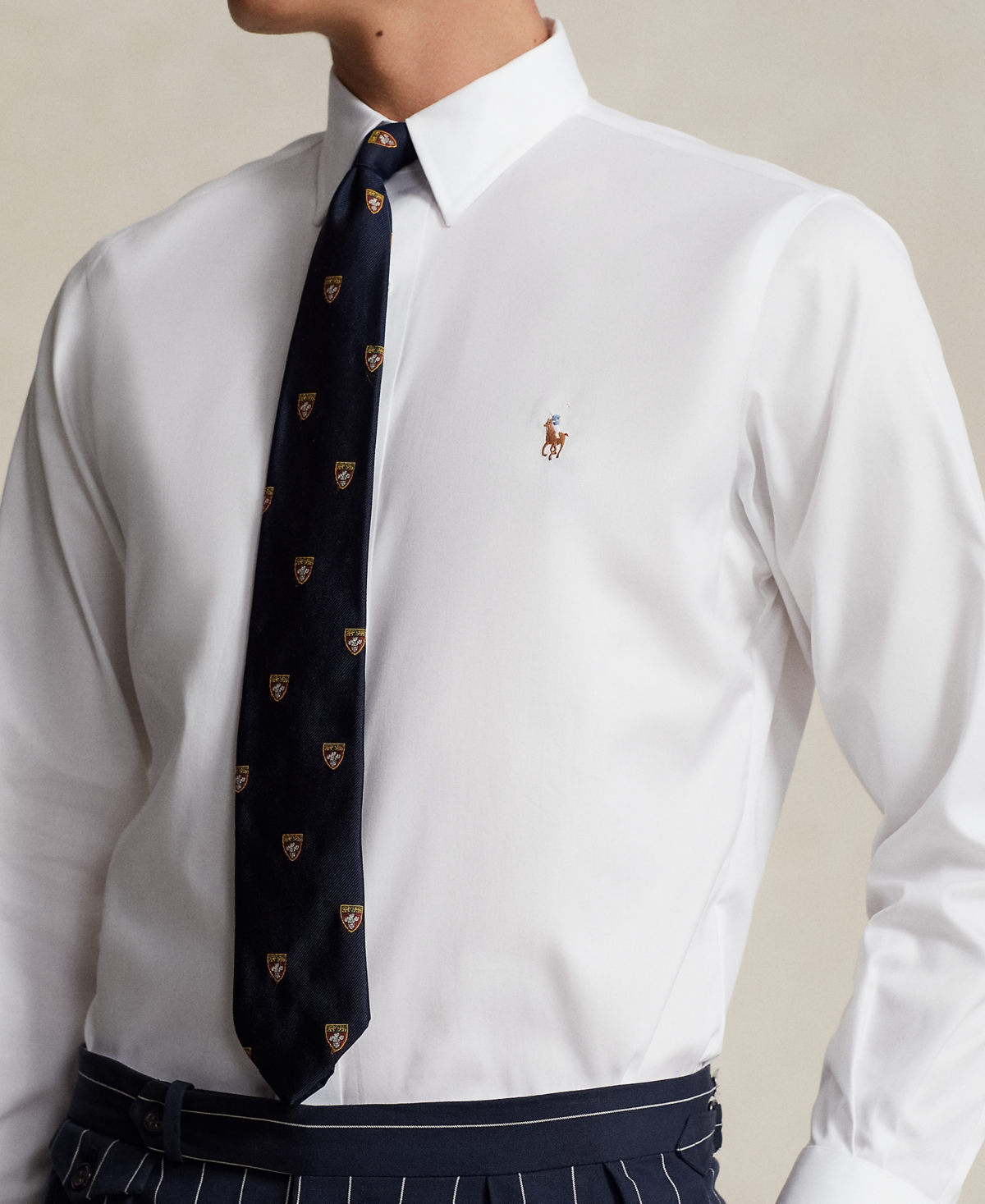 Polo Ralph Lauren Men's Classic-fit Checked Stretch Oxford Shirt In White,brown
