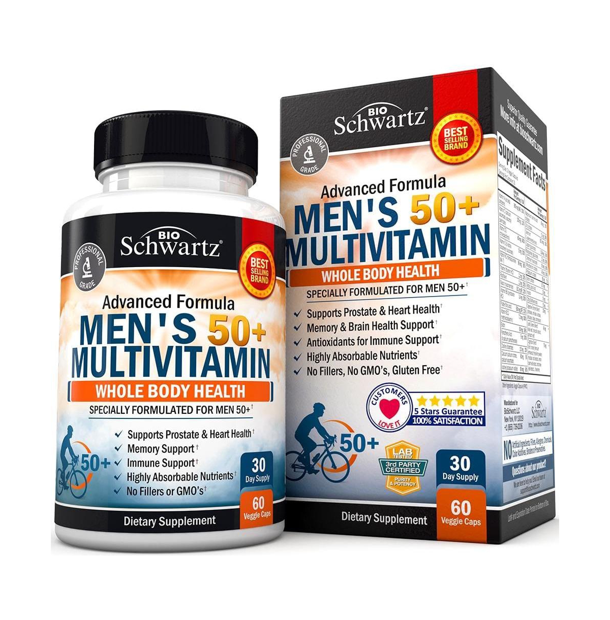 Bio Schwartz Men's 50+ Multivitamin 60 Capsules