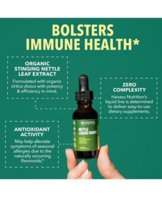 Organic Stinging Nettle Liquid Drops, Prostate, Joint & Immune Health, Healthy Detoxification, Unflavored, 1 fl oz