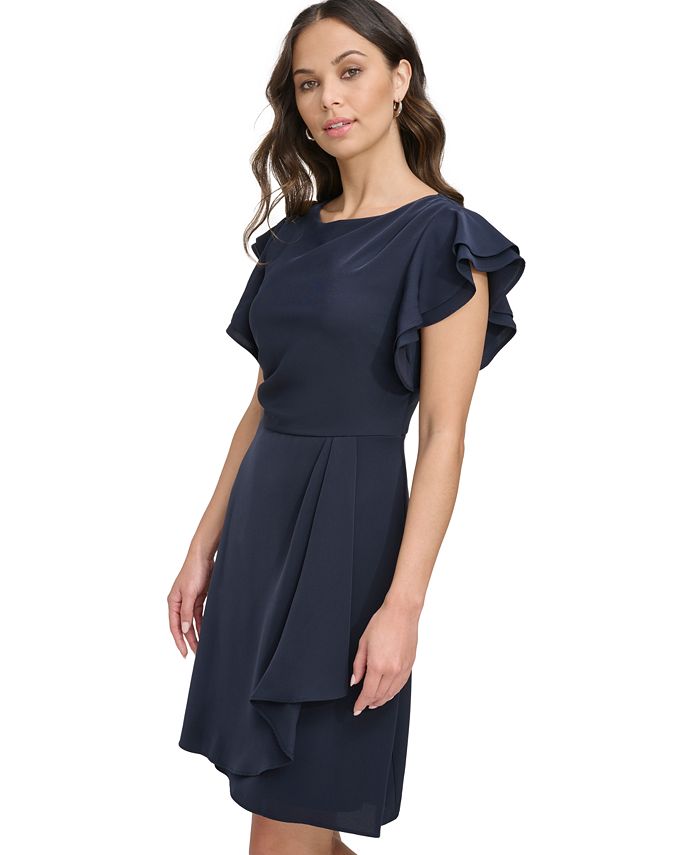 plus size cocktail dresses near me Lace Pleated Dresses Half Sleeve Plus Size Cocktail Dress – AOMEI DRESS