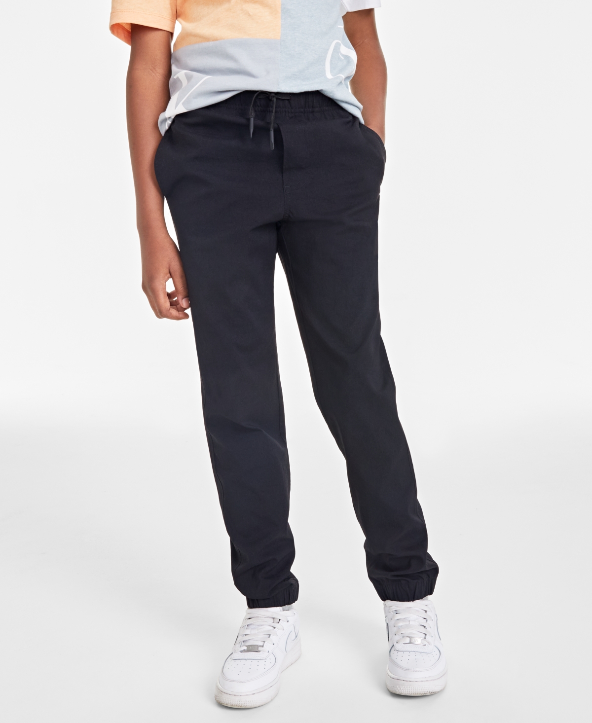 Shop Calvin Klein Big Boys Tech Jogger Pants In Black