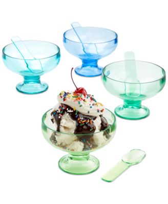 The Cellar - BBQ Set of 4 Ice Cream Cups with Spoons